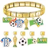 1pc 2026 New World Football Soccer Cup Jersey Italian Charms Fit 9mm Bracelet Stainless Steel Diy Jewelry Making Gift For Fans