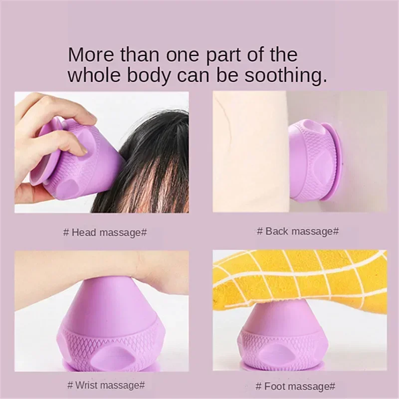 Silicon Massage Ball with Suction Cup for Psoas Thoracic Spine Upper Back Neck Scapula Foot Yoga Muscle Relax Massage Tools