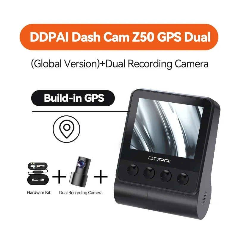 كاميرا داش كام DDPAI Dash Cam Z50 كاميرا أمامية وخ...