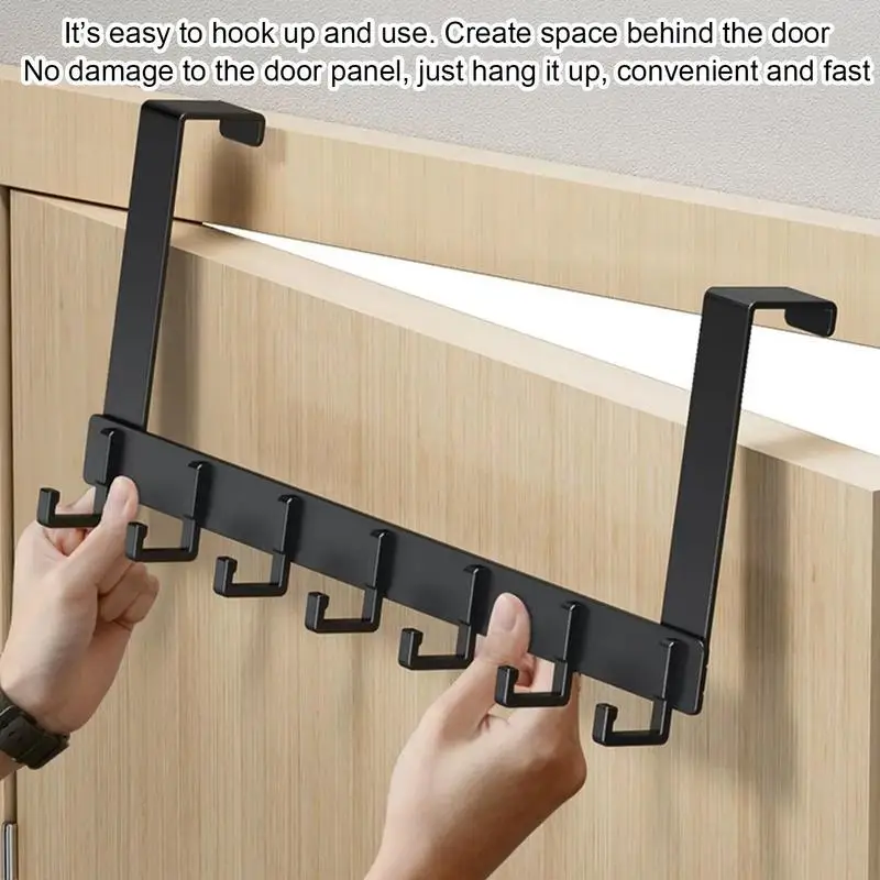 Door Behind Hook Storage Wall Hanging Clothes Hanger Coat Hook Punch-free Hanger Bedroom Organizer Storage Kitchen Accessories