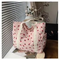 Fashion Corduroy Shoulder Bag for Women, Cute Printed Handbag, Casual Commuter & Shopping Purse, Trendy Underarm Bag - Image 5