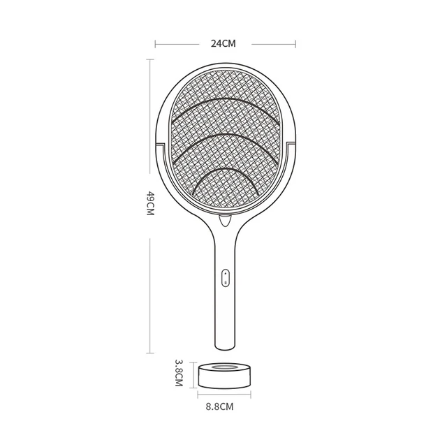 5 Az 1 -Ből Elektromos Szúnyog Swatter Gyilkos Lámpa 3500 V Usb Újratölthető Szög Állítható Hiba Zapper Légy Denevér - Image 6