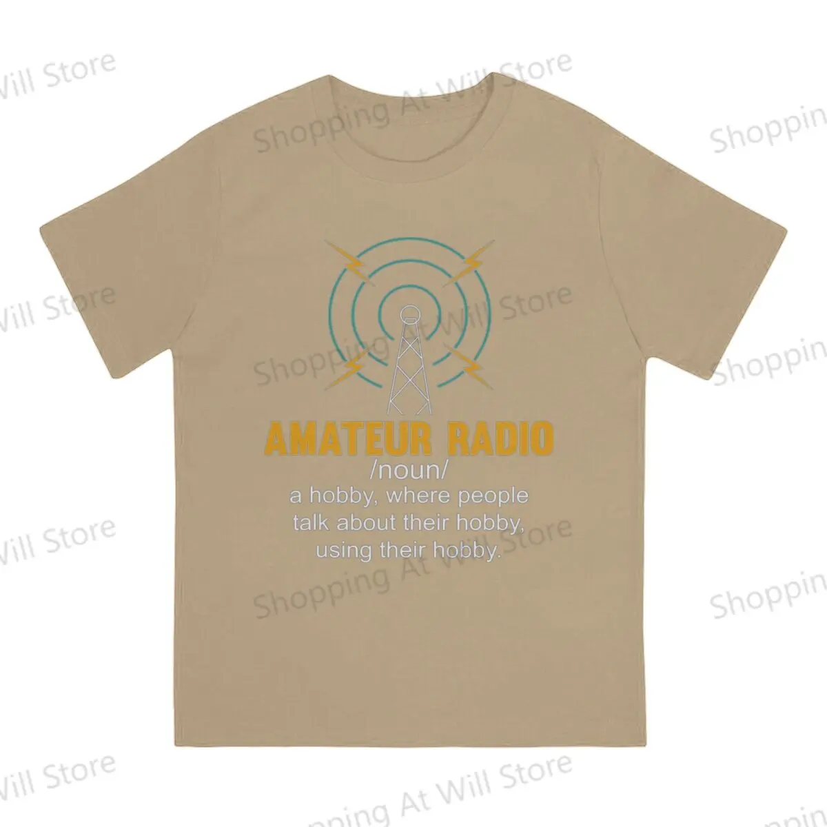100% Cotton Amateur Radio Definition Funny T-Shirt - Unisex O-Neck Short Sleeve