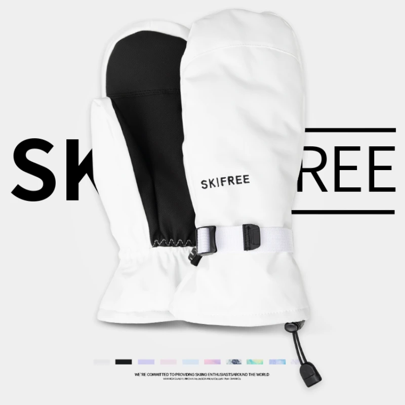 

Лыжные перчатки для сноуборда Skifree с пятью пальцами внутри, Нескользящие, износостойкие, ветрозащитные, теплые и брызгозащищенные