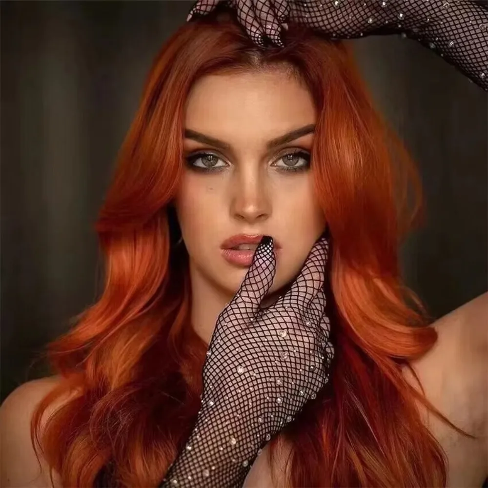 New Mesh Long Mittens Party Dress Cosplay Fishnet Gloves Punk Hip Hop Dance Costume Performance Gloves Party