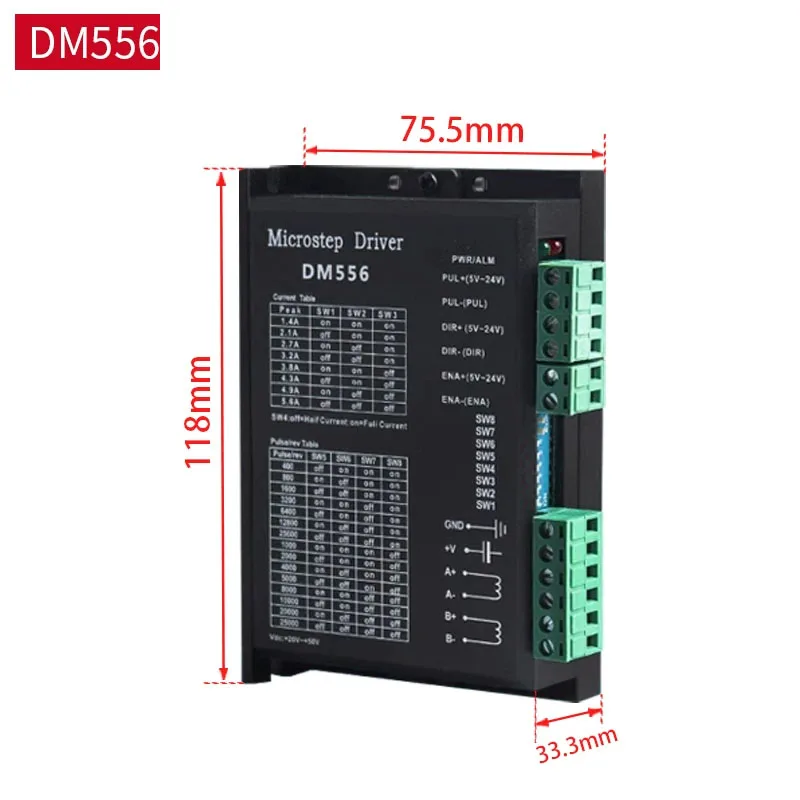 네마23 스테퍼 모터 0.7/1.2N.m 1.8N.m 2.5N.m 2.8N.m 스텝 드라이버 DM556 DM542 TB6600 세트 샤프트 8mm CNC 밀링머신용