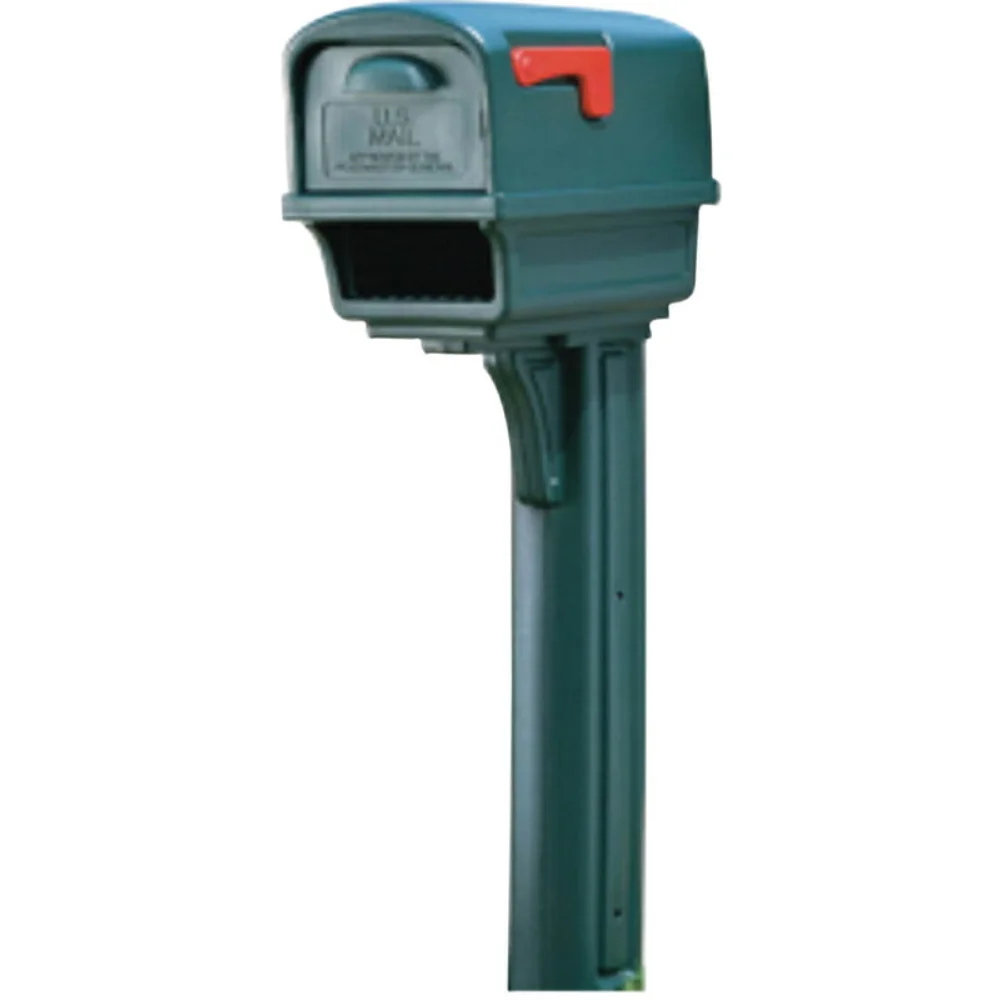 

Gibraltar Mailboxes Gentry All-in-One, Large, Plastic, Mailbox and Post Combo, Green, GGC1G0000