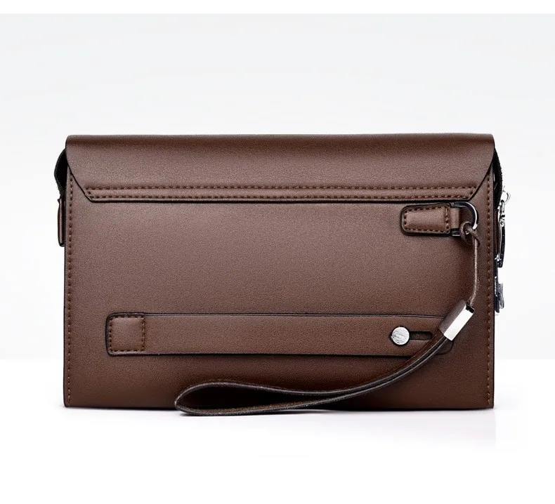 Men's Moneybag Code Lock Handbag Large Capacity PU Leather Business Bag Long Wallet Zipper Letter Leisure Black Brown Phonebag