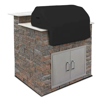 210D Oxford Cloth BBQ Grill Cover For Built-In Barbecue Grill Top With Waterproof Coating Outdoor Picnic Grill Dust Cover New