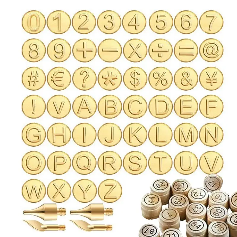 

Letters Copper Mold DIY Carving Kit With Alphabet Stamps Screw Thread Wood Craft Carving Kit For Adding Charm To Your Creations