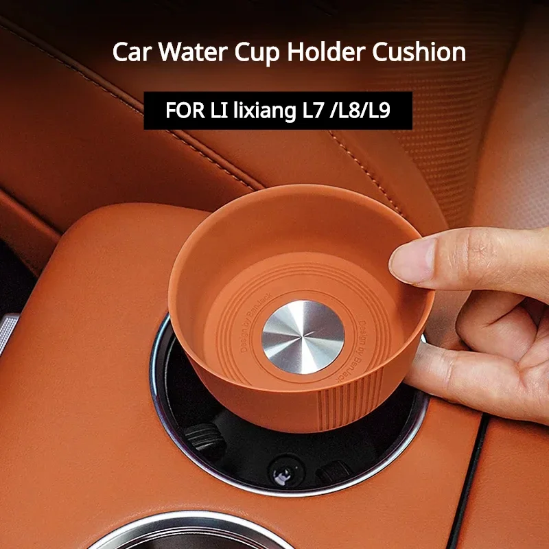 

For LI AUTO Lixiang L7 L8 L9 2022 2023 Car TPE Material Padding Water Cup Holder Storage Box Anti-slip Pad Fixed Beverage Holder