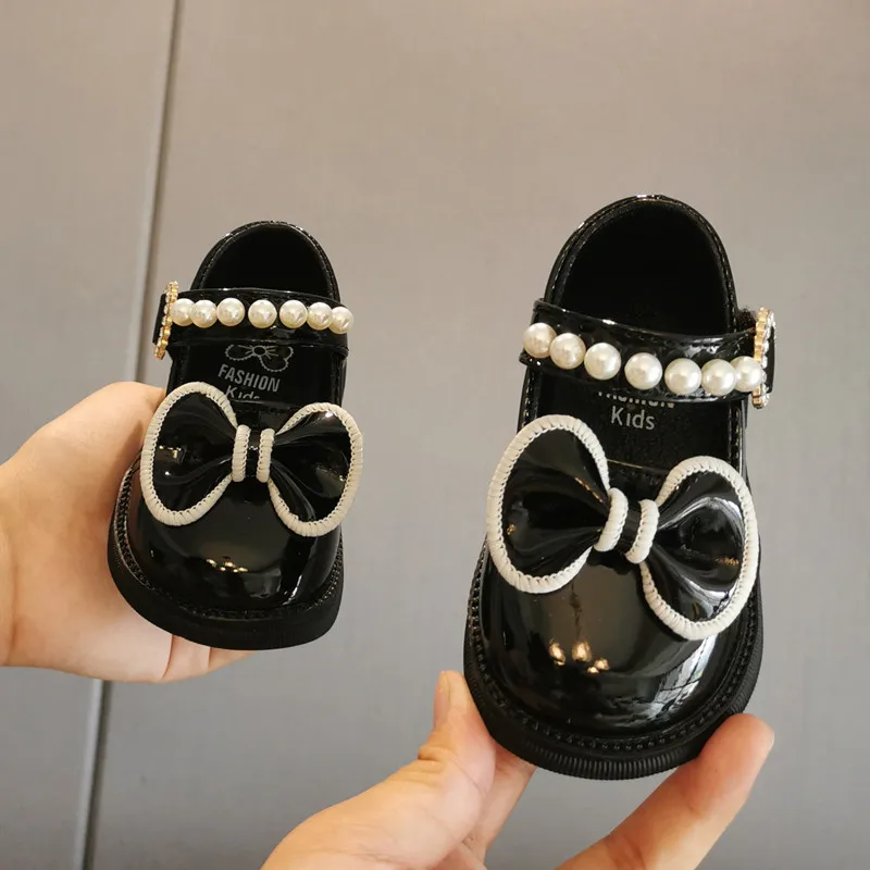 Zapatos Ni&ntilde;a 0-3-year Old Baby Walking Shoe Soft Sole Leather Shoes Dress for Girls Pearl Mary Jane Shoe Lolita Shoes Kids