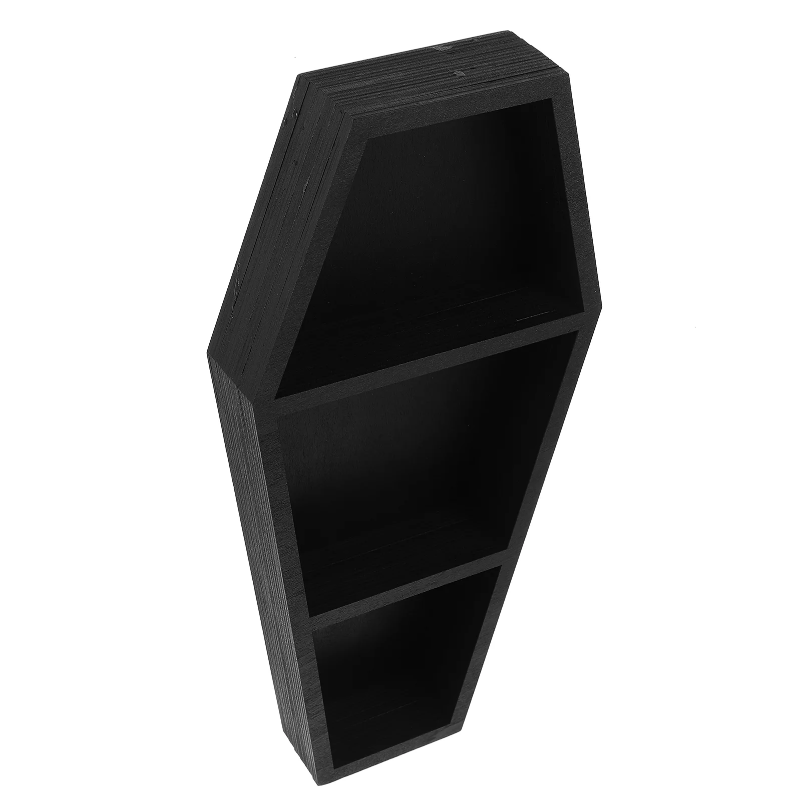 

Black Coffin Shelf Wooden Coffin Storage Rack Spooky Wooden Goth Decor For Home Halloween Decoration Gothic Shelves