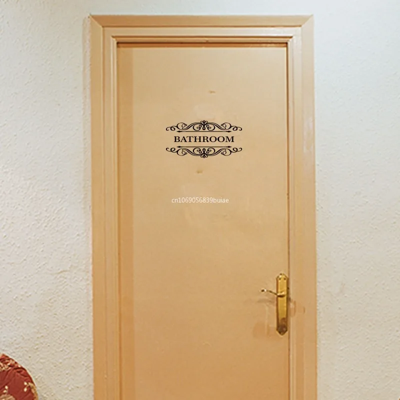 Self Adhesice Bathroom Toilet Decals Wall Stickers Room Decorations New Design Wall Art Bathroom WC Door Signs Sticker