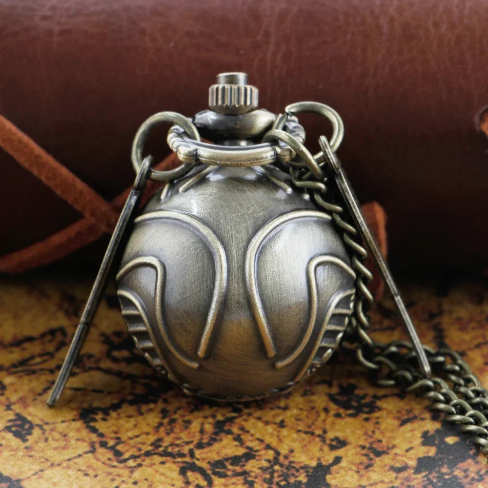 매직 크리 에이 티브 Steampunk 펜던트 석영 주머니 시계 청동 공 케이스 로마 디지털 빈티지 시계 남자와 여자의 기념품