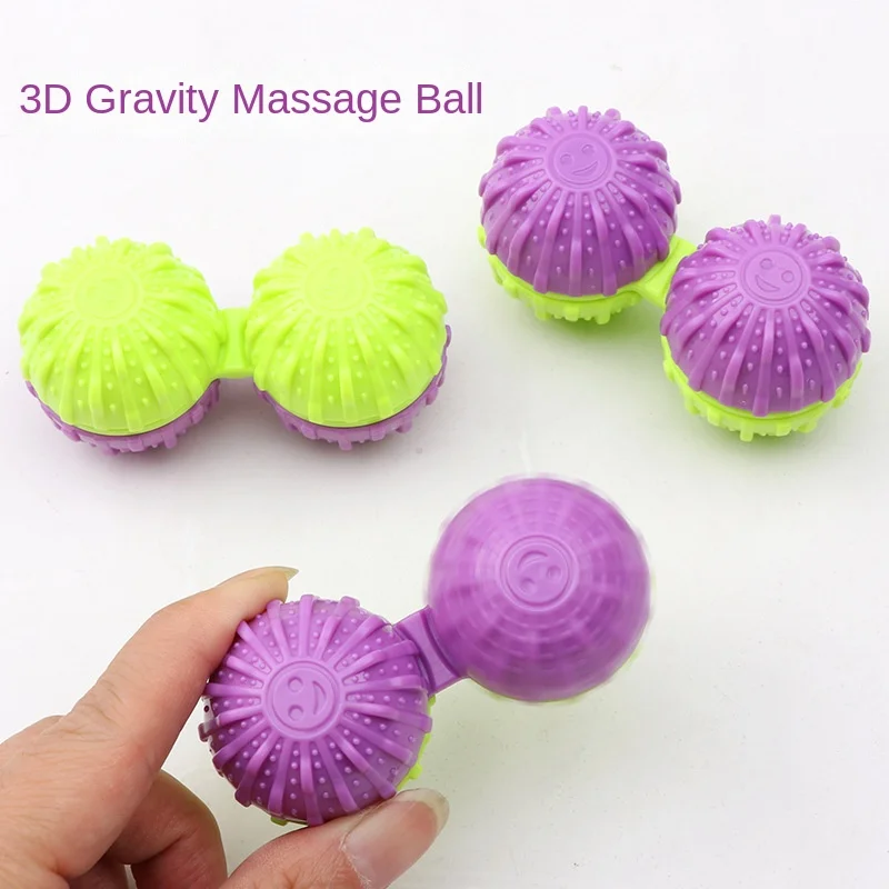 

3D Radish Ball Fingertip Massage Spinning Gyro Conjoined Ball Decompression Toys Children 3D Radish Ball Fancy Toy Birthday Gift