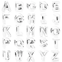New 925 Silver 26 Letter A-Z Charm Fine Beads Fit Original Pandora Charms Silver 925 Bracelet Accessories DIY Jewelry For Women 2
