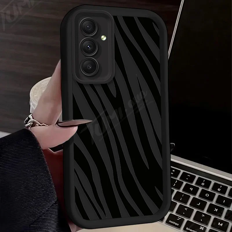 Stylish Black Leopard Zebra Print Protective Phone Case