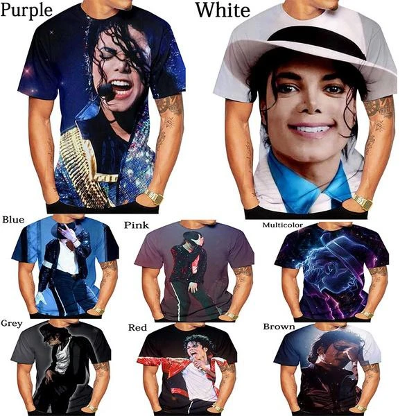 New Fashion 3D Printed Michael Jackson Casual T-Shirt Women/men's Casual  Plus Size Top Tees - AliExpress