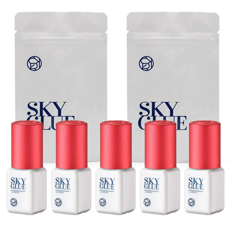 1 Bottle SKY S+ Glue Fake Eyelash Extension Korea Original 5ml Red Cap Beauty Health Lava Beauty Shop Makeup Tools Adhesive 5