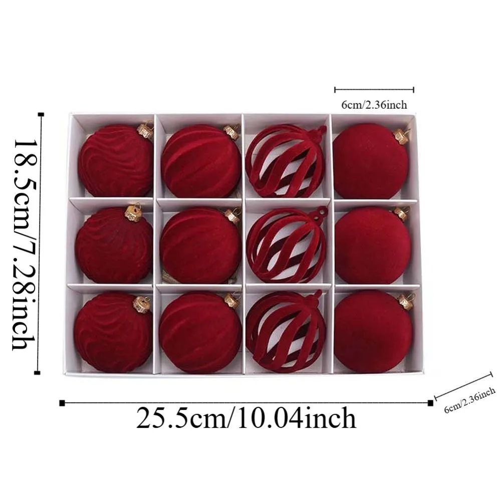 12pcs Plastic Christmas Balls Pendants Shatterproof Special-shaped Christmas Ornaments Star Electroplated Xmas Tree Toppers