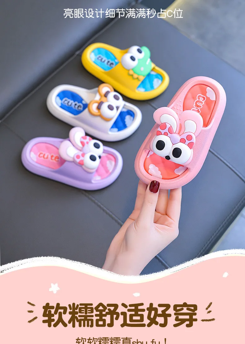Kindersandalen und -pantoffeln 2026 Sommer Mädchen Niedliche Schöne Schuhe Modische Rutschfeste Weiche Sohlen Jungen Badeschuhe Baby Strandpantoffeln – Detail 4