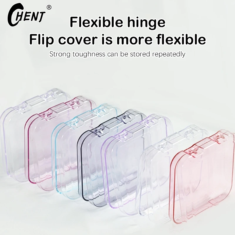 Fake Nails Transparent Flip Cover Organizer Display Box Dustproof Exquisite False Nails Display Case Anti Oxidation Packing Box