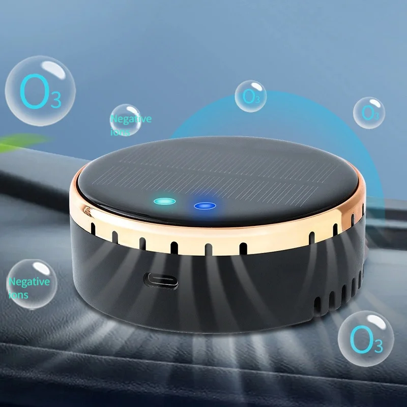 Air Purifier Solar powered car air purifier for deodorization and purification of cigarette smoke odor