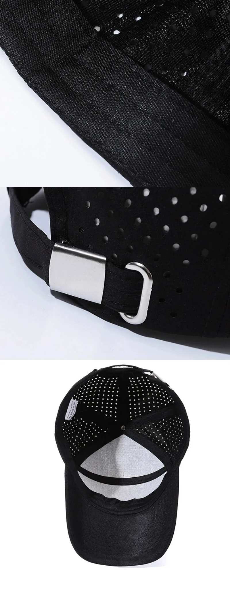 Individuelles Logo Unisex Mesh Baseball Cap Outdoor Casual Männer Einstellbare Trucker Hut Mode Frauen Einfarbig Snapback Papa Hüte – Detail 2