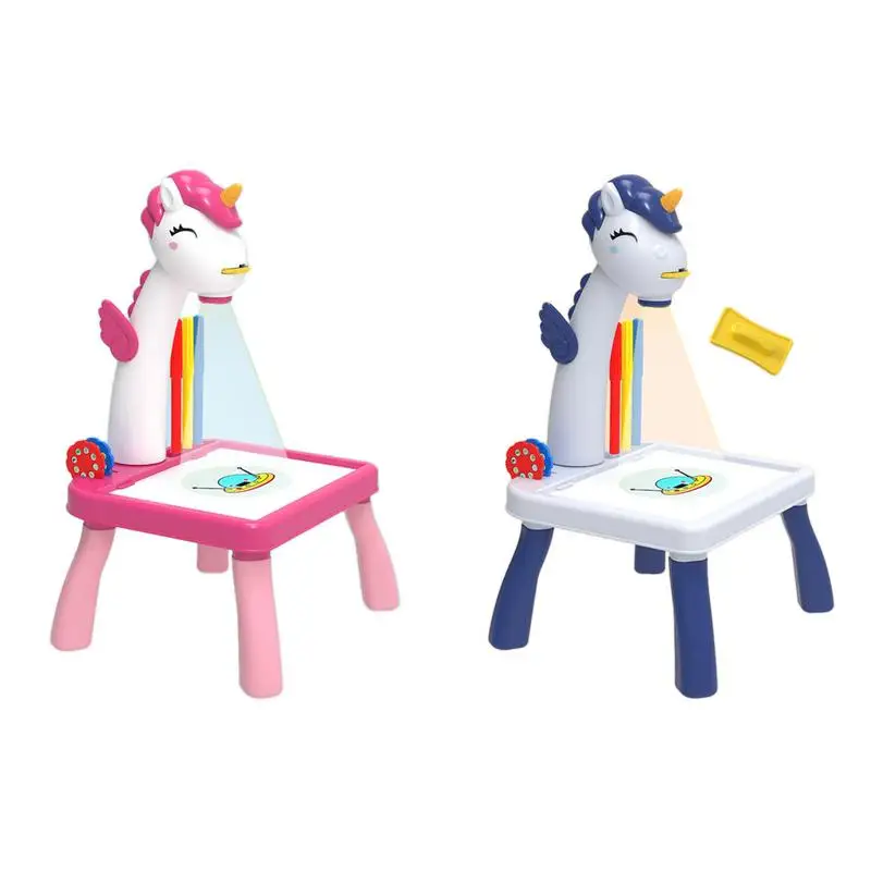 

Детский проектор, доска для рисования светильник кой, светодиодный обучающий стол, детская игрушка для раннего развития для малышей, рождественские подарки на день рождения