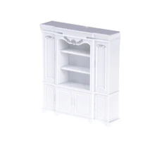 

2019 Newest Dollhouse Miniature Furniture Multifunction Plastic Cabinet Bookcase White 60*20*67mm