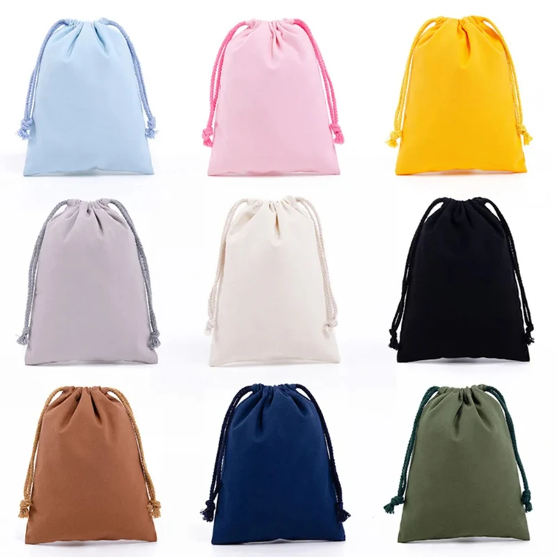 

Drawstring bag Cotton Shopping Shoulder bag Eco-Friendly folding Tote Portable Handbags foldable grocery bags Canvas Storage Bag