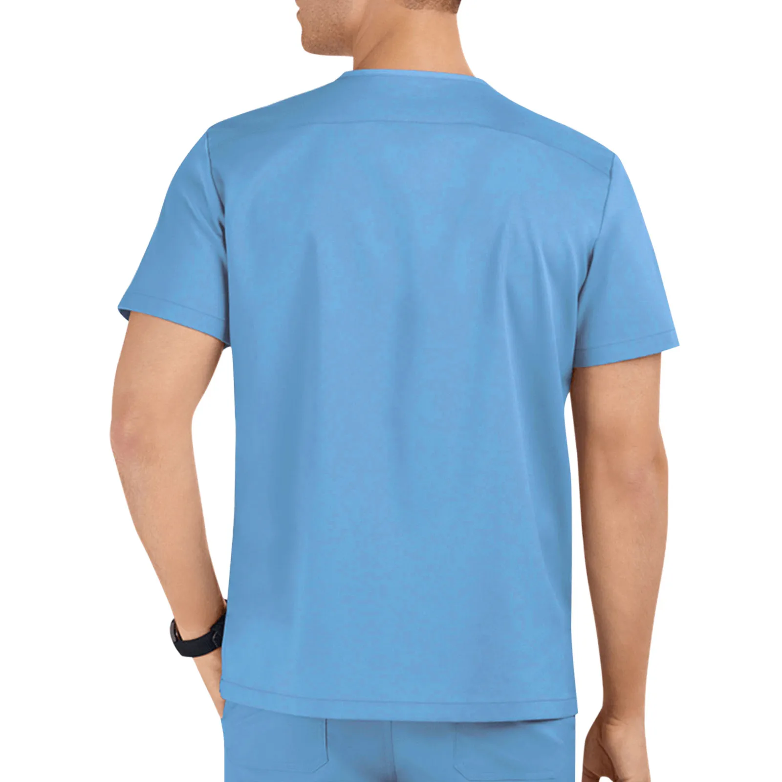 زي قصير الأكمام للرجال ، بلوزة المستشفى ، تي شيرت...