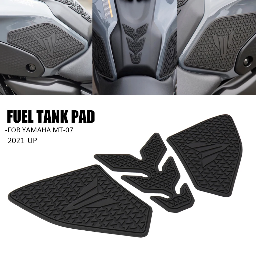 

For Yamaha MT 07 MT07 MT-07 2021 Motorcycle Non-slip Side Fuel Tank Pad Protector Stickers Decal Gas Knee Grip Traction Pads