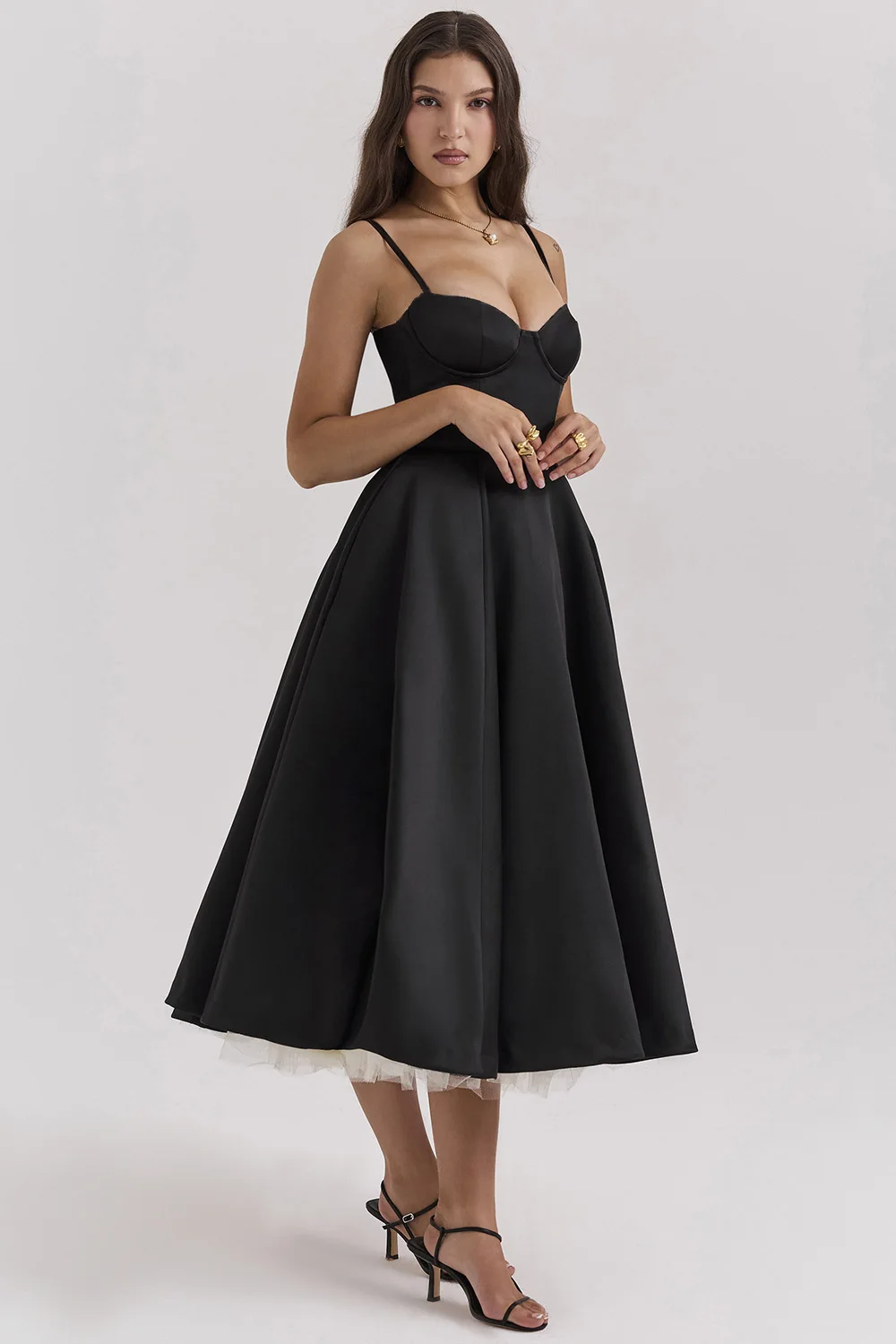 Sexy Suspender Vestidos French High-waisted Solid Color Printed Long Robe Casual Vacation Party Nightclub Business Elegant Dress