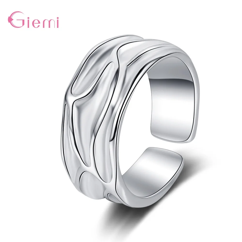 

925 Sterling Silver Temperament Adjustable Open Ring 2023 New Arrival Minimalist Jewelry Anniversary Engagement Present