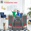 5FT Trampoline with Safety Enclosure Net, Parent-Child Interactive Game Fitness Trampoline Toy 6