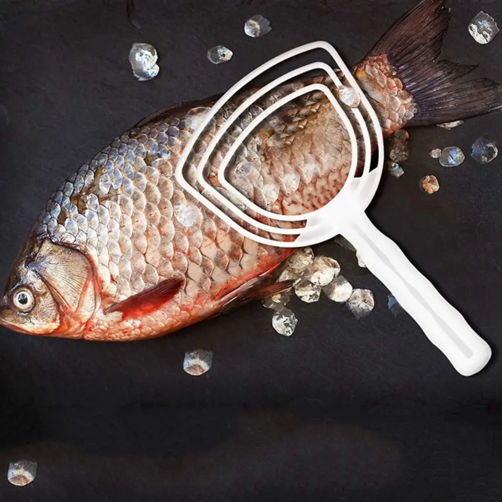 4pcs Bone Dust Remover Plastic Meat Scraper Handhold Manual Fish Scales White Bone Scraper Resturant