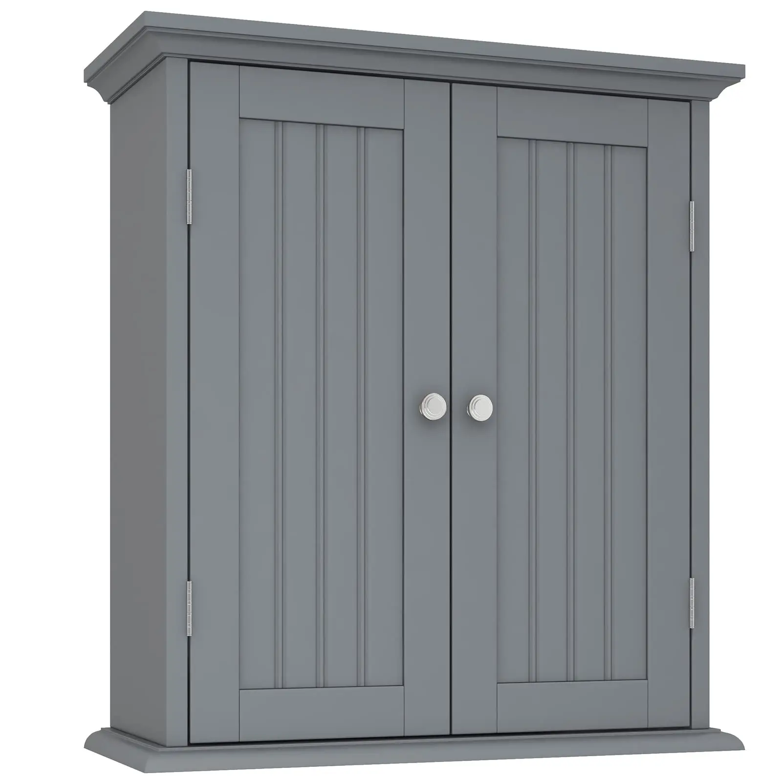 

Bathroom Wall Cabinet Over The Toilet Space Saver Storage Cabinet, Medicine Cabinet with 2 Door and Adjustable Shelves,Grey