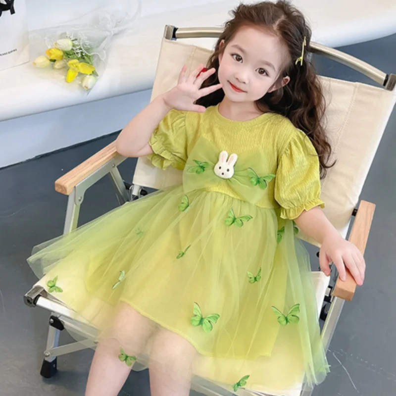 

Girl Dress Kids Party Birthday Evening Gown Cotton 2024 Beauty Spring Summer Christmas Gift Flower Girl Dress Children Clothing