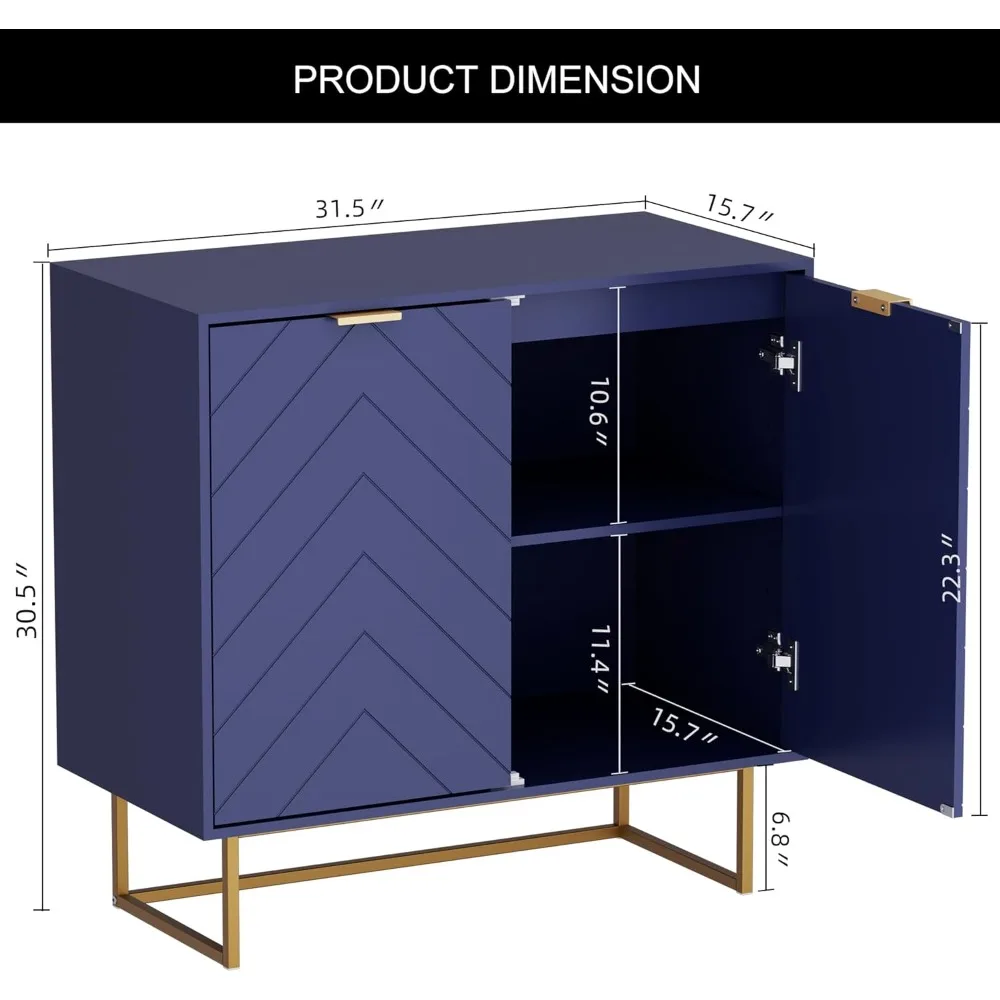 Sideboard Cabinet Buffet Cabinet with Storage Set of 2 Sideboard Storage Cabinet Adjustable Shelf Accent