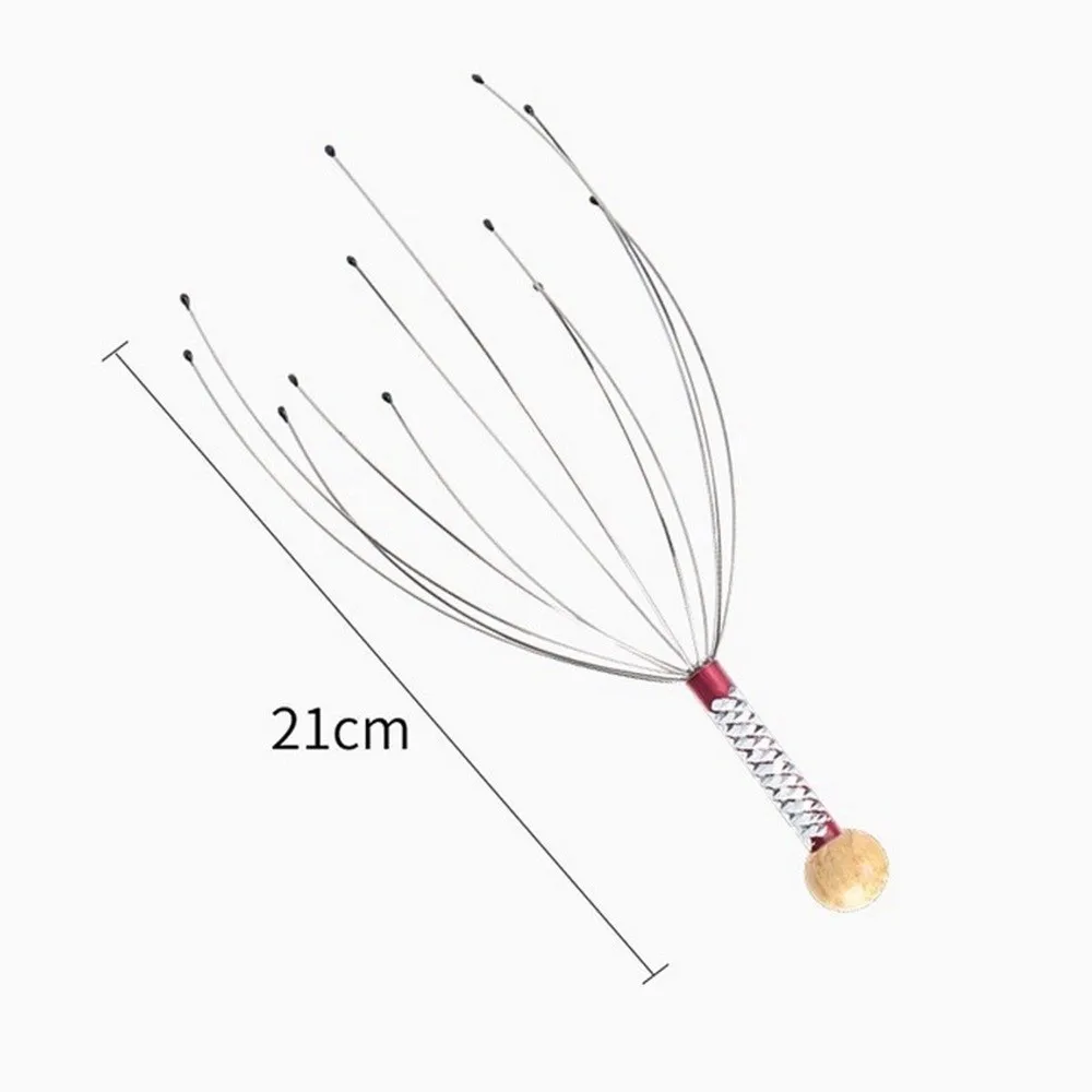 Stainless Steel Wire Head Massager Muscle Tension Relief Octopus Shaped Octopus Head Massager Scratch Tool Scalp Massager