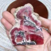Natural Crystal Rhodochrosite Slices Slab Ore Argentina Mineral Gemstones Ornament Home Decoration Gift 1
