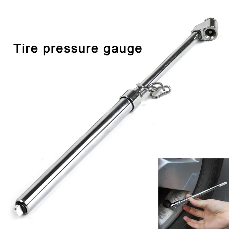 Tire Air Pressure Gauge 10-150PSI Heavy Duty Straight-on Dual Head Truck Service Tool