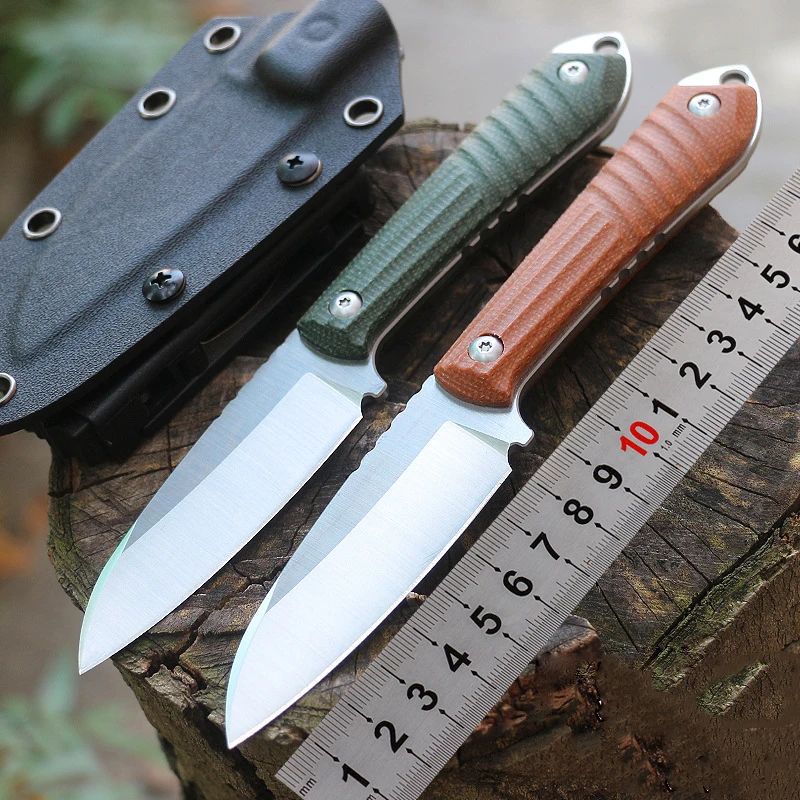 

14C28N Fixed Blade Knife Sharp Full Tang Outdoor Survival Knives Hunting Camping Hand Tools Portable With K Sheath Linen Handle