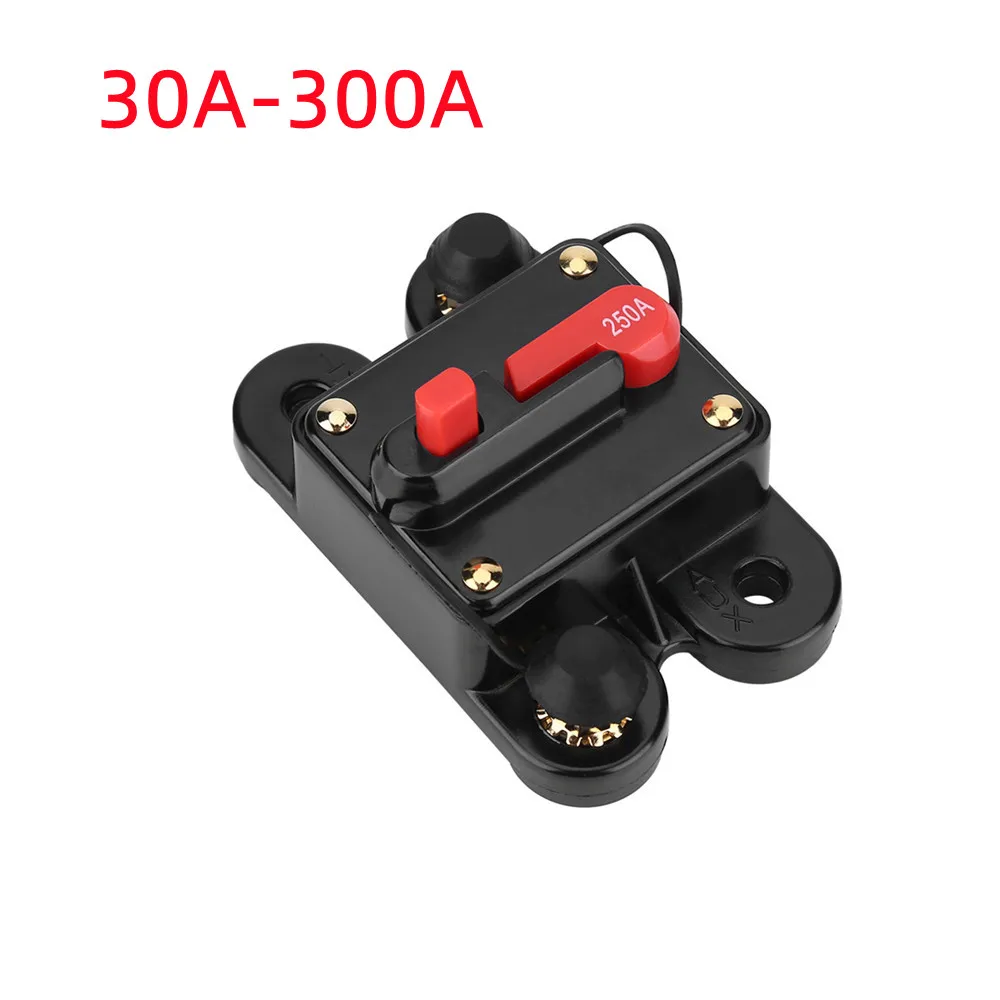 50A 60A 80A 100A 125A 150A 200A 300A Optional Car Audio Amplifier Inline Circuit Breaker Fuse Waterproof For 12V Protection circuit breaker car fuses kit