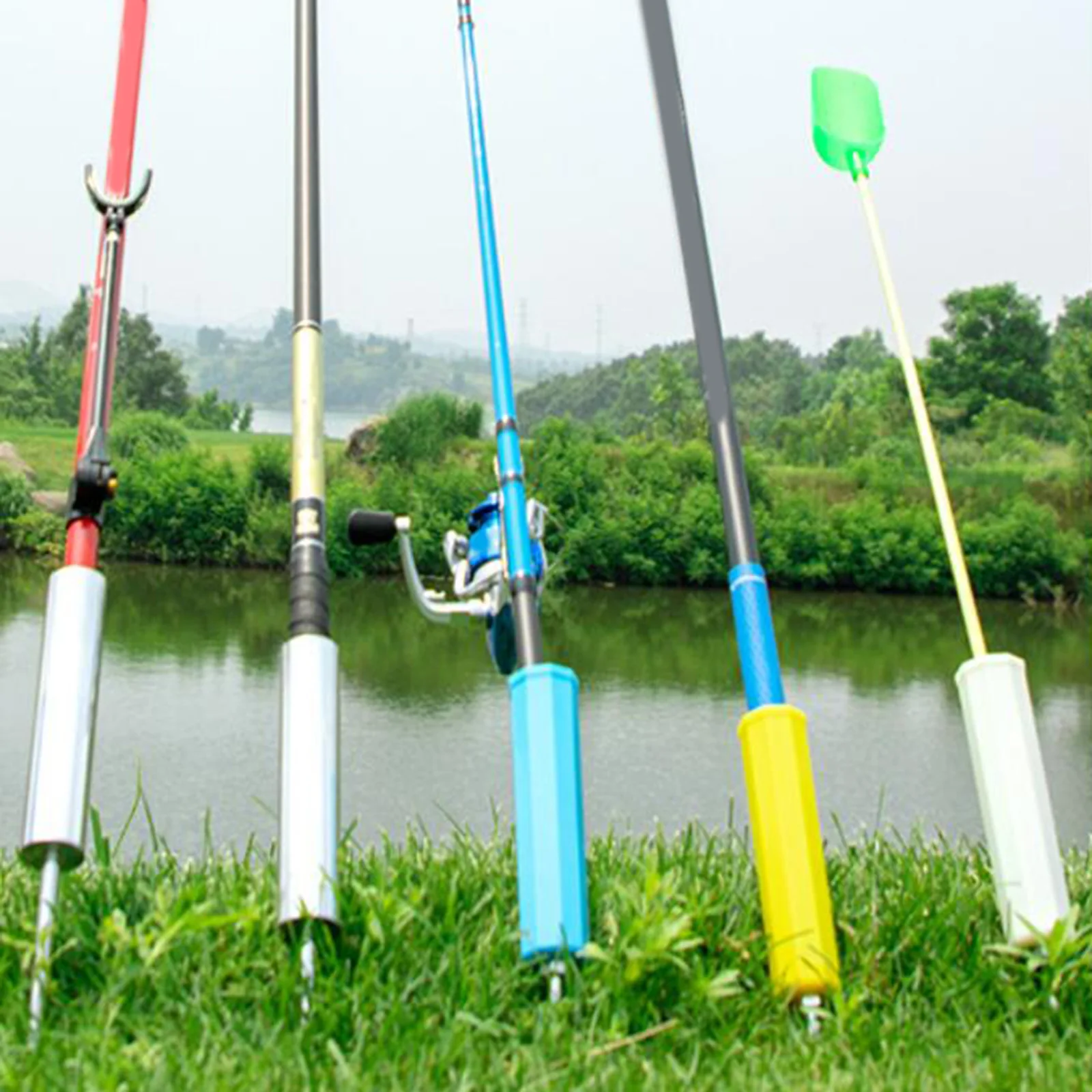 Fishing Rod Holder Durable Insert Ground Support Stand Fishing Rod Pole Holder Bracket for River Outdoor Lake