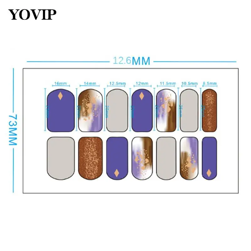 Waterproof And Long-Lasting No-Bake Nail Stickers Nail Polish Film Nail Stickers Full Color Nail Art Stickers