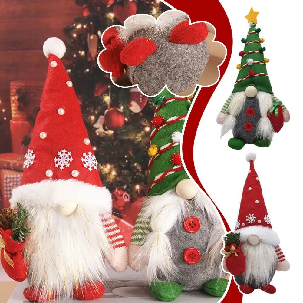 

2024 Christmas Doll Sled Elf Ski Gnome Christmas Decorations For Home Xmas 2024 New Year