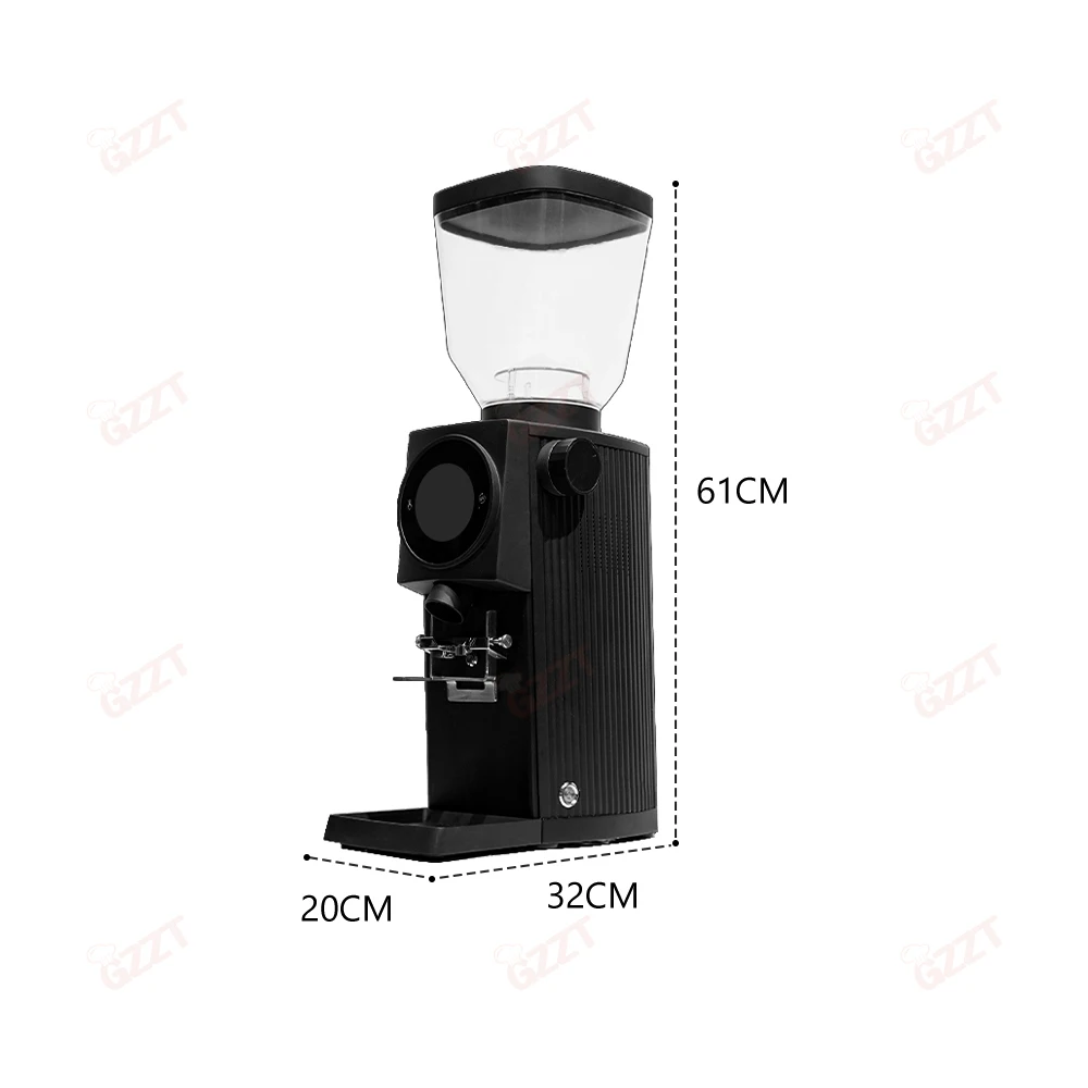 GZZT GE83 Electric Coffee Bean Grinder 83mm Flat Burr with Static Elimination Design High Speed Cryogenic Grinder for Commercial 2